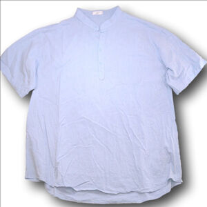 Men's COOFANDY Light Blue Casual Button Down Shirt 3XL